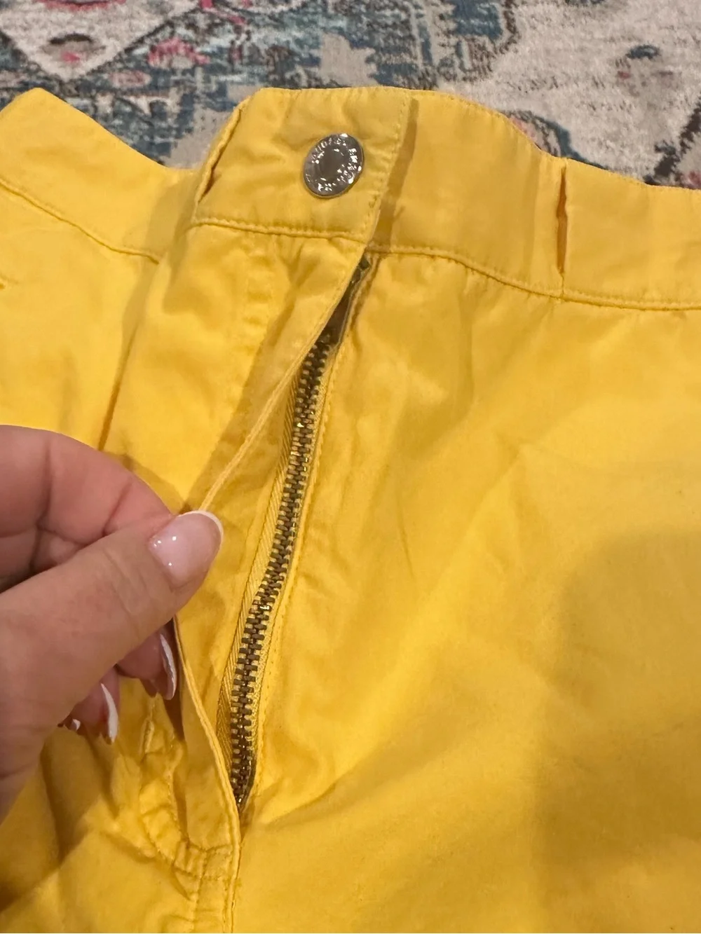 Ralph Lauren Sunshine Yellow High Rise Bermuda Highlight Cargo Shorts 4
